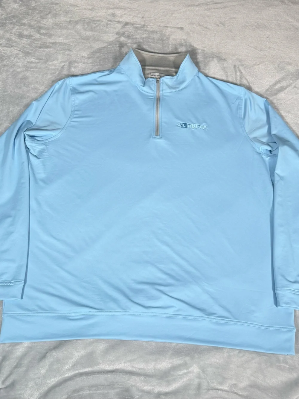 Peter Millar 1/4 Zip Pullover Mens 3XL Nvidia Dell Tech Performance Blue